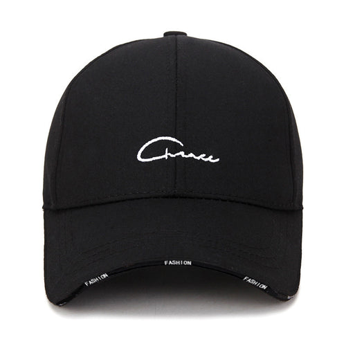 Black Baseball Cap, Adjustable Cotton Dad Hat with Embroidery